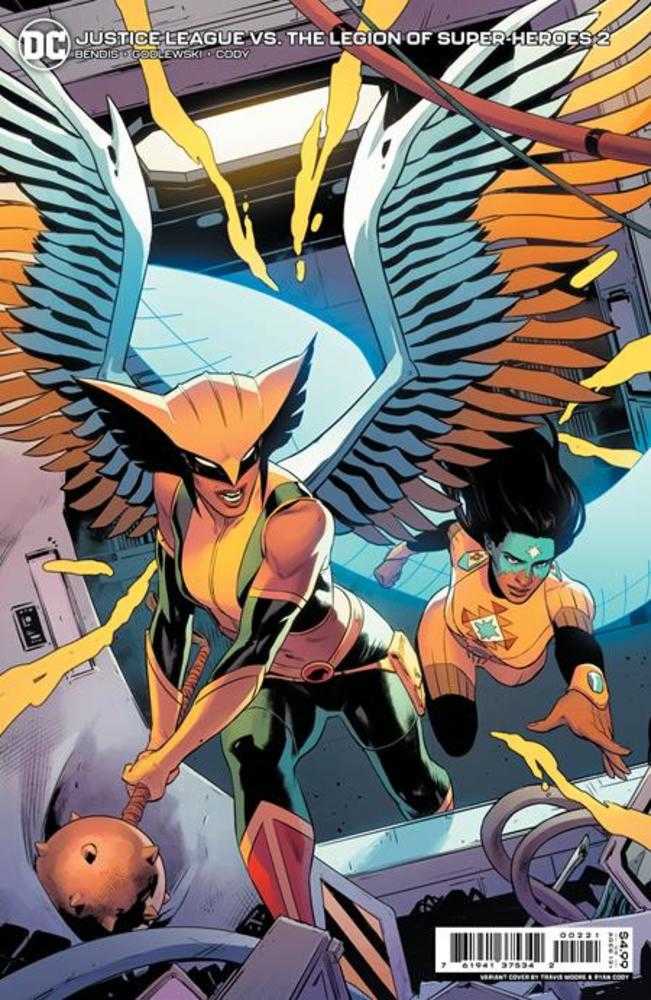 DC Comics COMIC BOOK Justice League vs The Legion Of Super Heroes #2 (Of 6) Cover B Travis Moore Card Stock Variant (VF/NM)