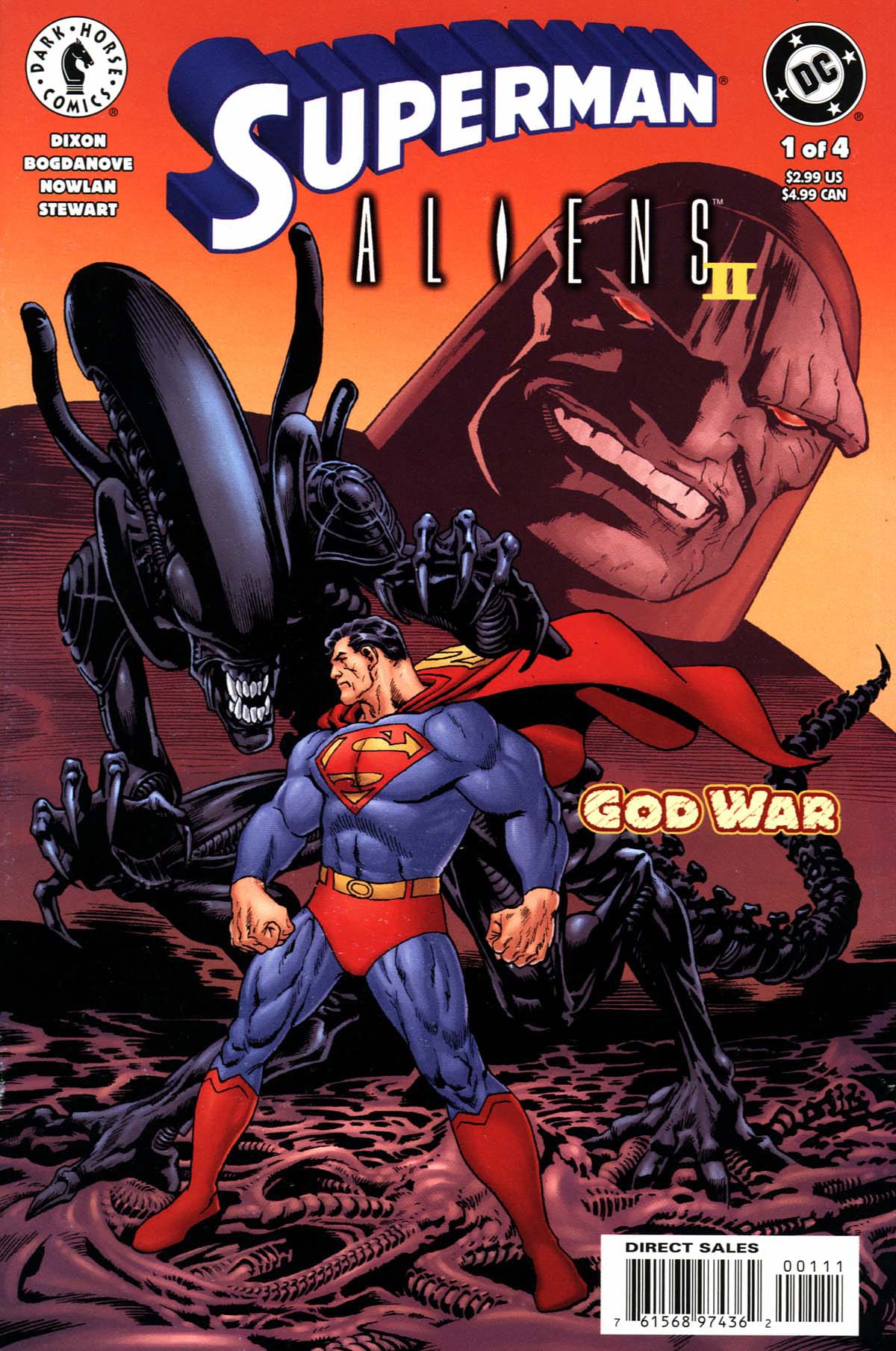 DC Comics COMIC BOOK Superman Aliens 2: God War #1 (VF/NM)