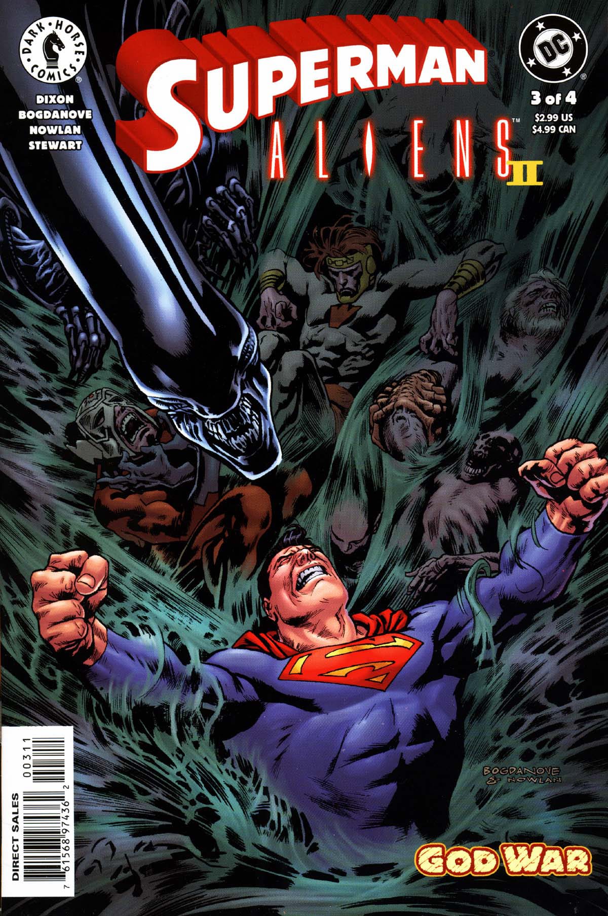 DC Comics COMIC BOOK Superman Aliens 2: God War #3 (VF/NM)