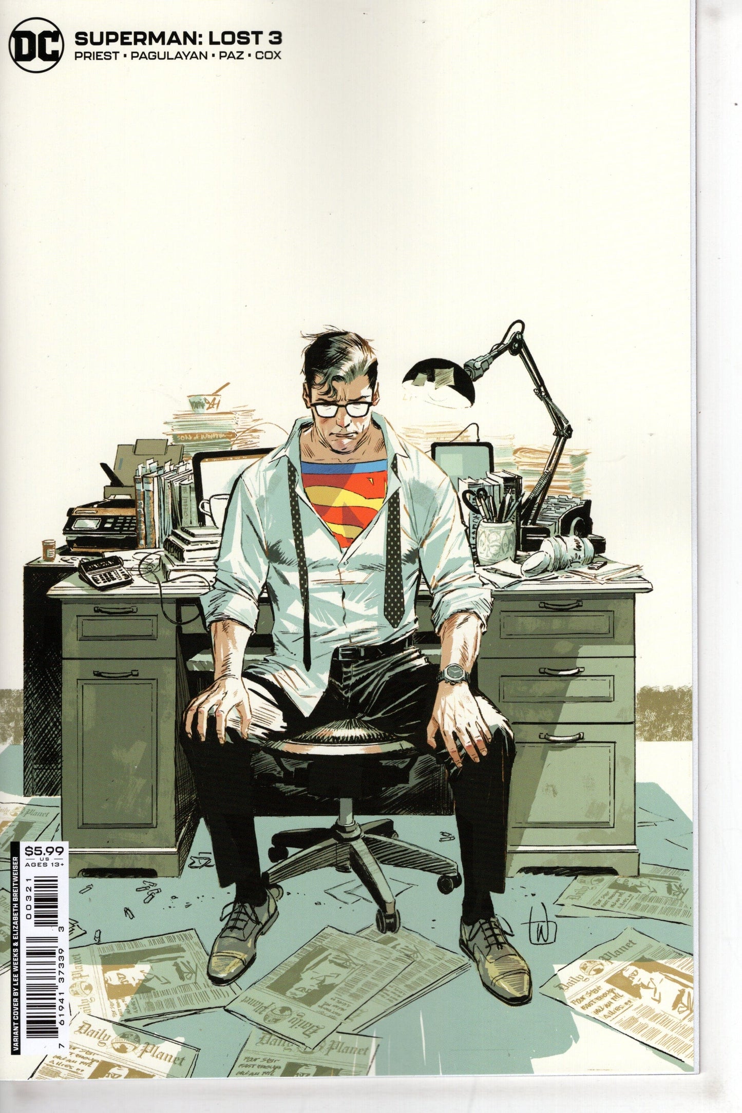 DC Comics COMIC BOOK Superman Lost #3 (Of 10) Cover B Lee Weeks Card Stock Variant