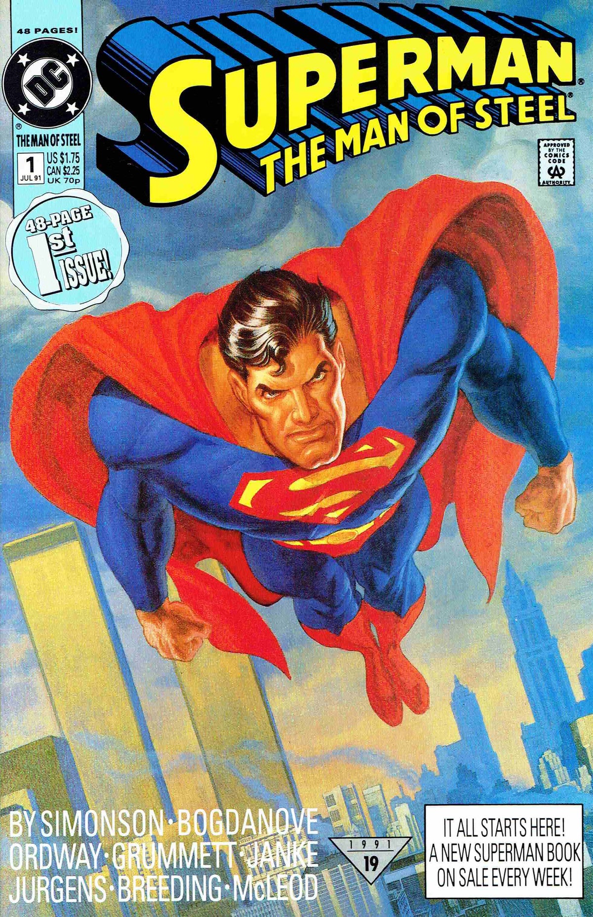 DC Comics COMIC BOOK Superman: The Man of Steel #1 - CVR A (FN)