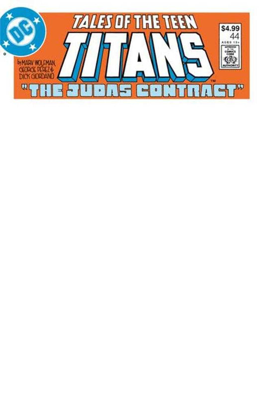 DC Comics COMIC BOOK Tales Of The Teen Titans #44 Facsimile Edition Cover C Blank Variant