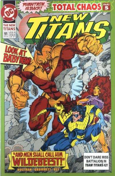 DC Comics COMIC BOOK The New Titans #91 (VF)