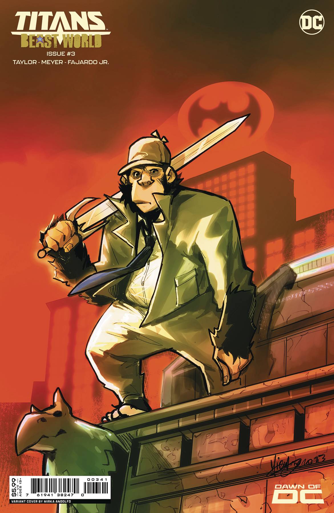 DC COMICS COMIC BOOK TITANS BEAST WORLD #3 (OF 6) CVR C MIRKA ANDOLFO CSV