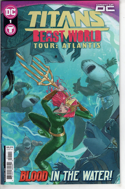 DC COMICS COMIC BOOK TITANS BEAST WORLD TOUR ATLANTIS #1 OS CVR A