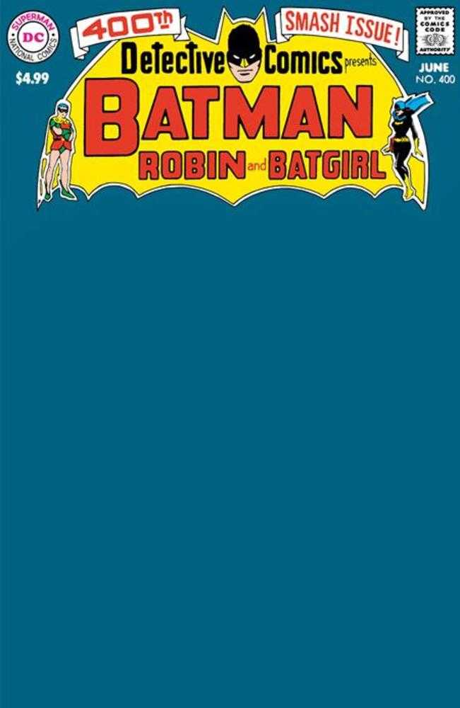 DC Comics COMIC BOOKS Detective Comics #400 Facsimile Edition Cover C Blank Variant