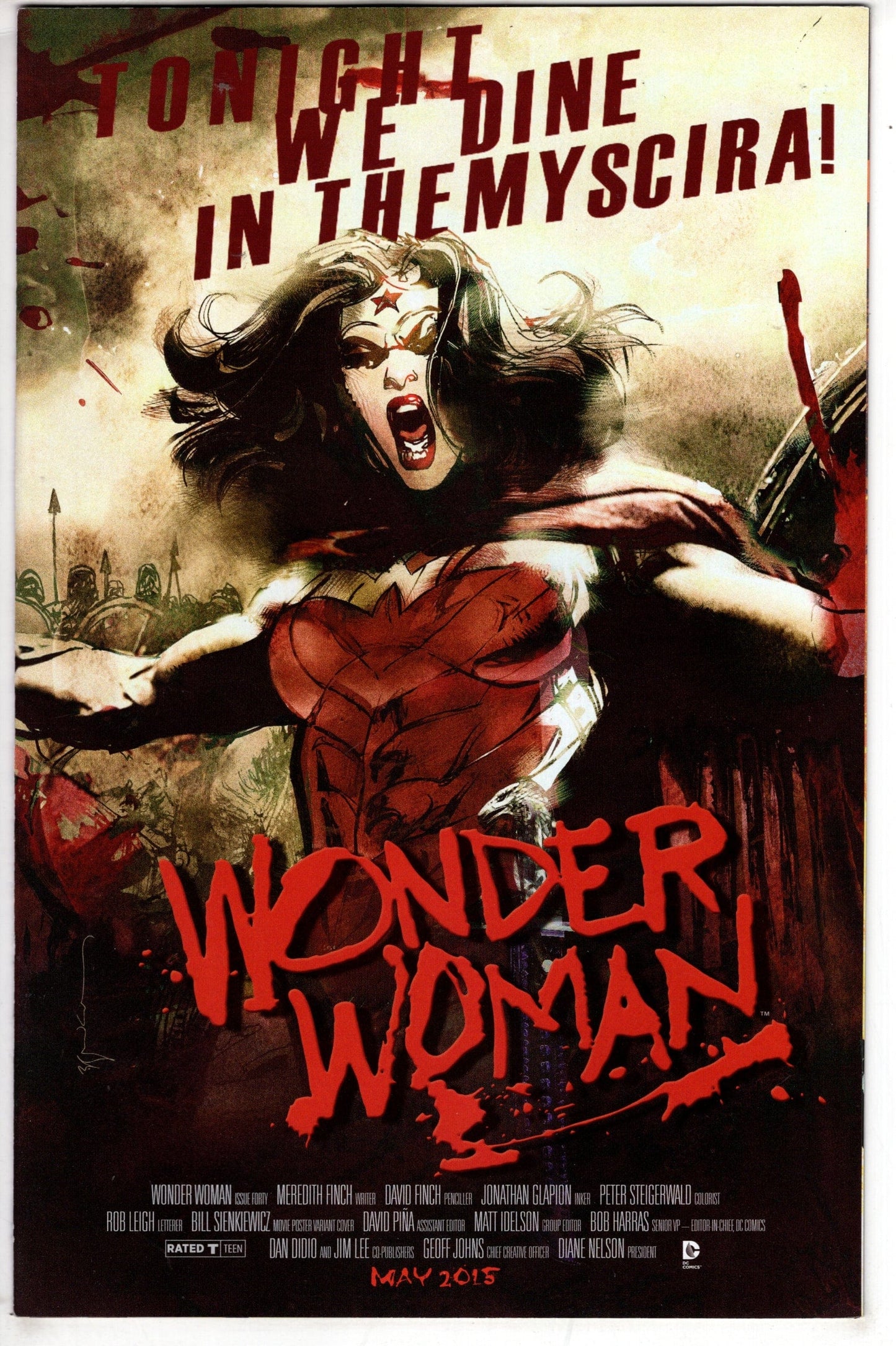 DC COMICS Comics WONDER WOMAN #40 (4th Series)  MOVIE POSTER VAR ED