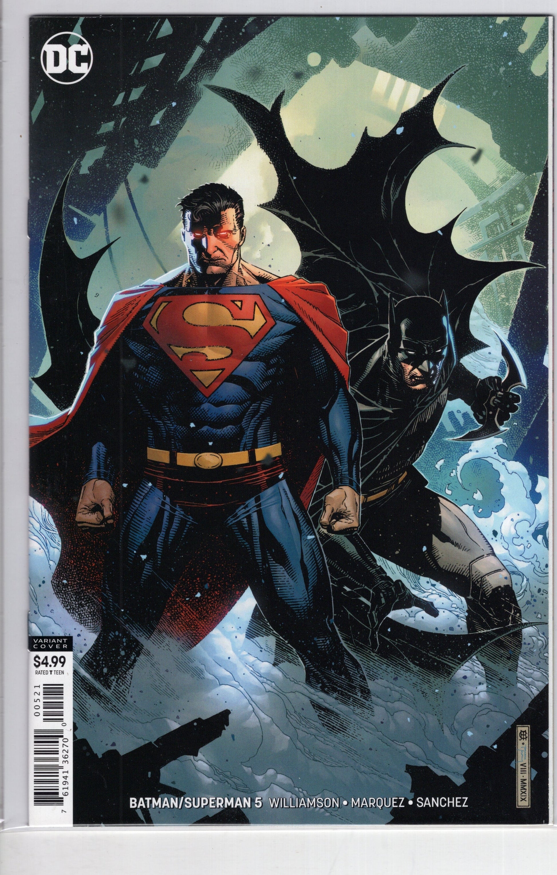 DC COMICS DC COMICS BATMAN SUPERMAN #5 CARD STOCK VAR ED
