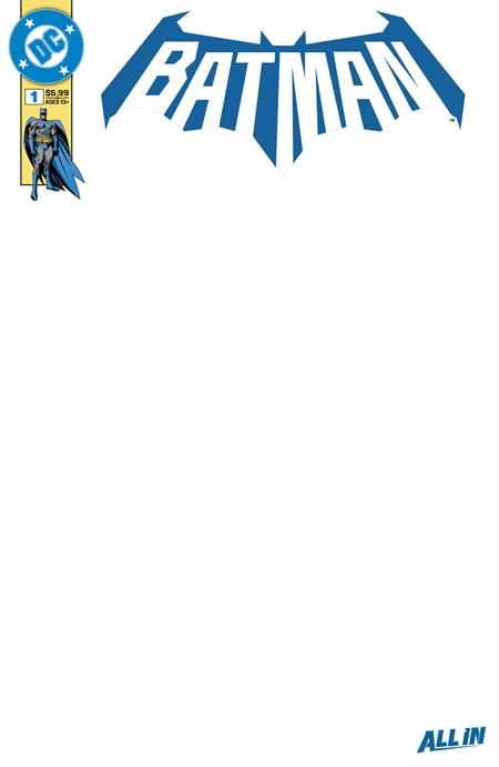 DC Comics NEW LAST WEEK BATMAN #1 CVR K BLANK CARD STOCK VAR