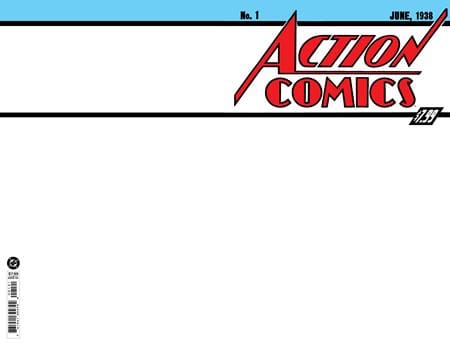 DC Comics NEW THIS WEEK ACTION COMICS #1 FACSIMILE EDITION CVR B BLANK CARD STOCK VAR (2026) (VF/NM)