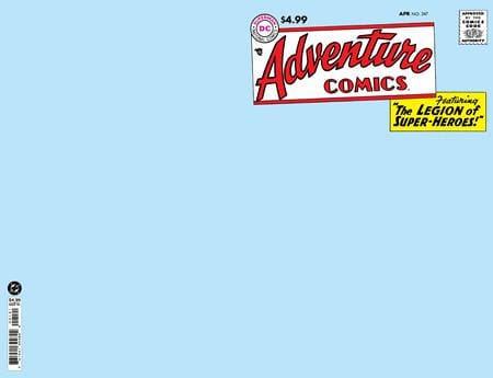 DC Comics NEW THIS WEEK ADVENTURE COMICS #247 FACSIMILE EDITION CVR B BLANK CARD STOCK VAR (VF/NM)