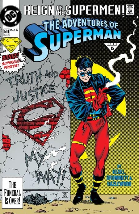 DC Comics NEW THIS WEEK ADVENTURES OF SUPERMAN #501 FACSIMILE EDITION CVR C TOM GRUMMETT FOIL VAR (VF/NM)