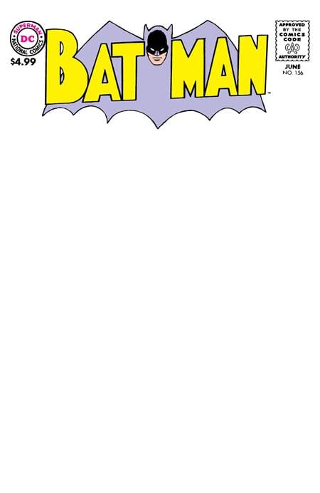 DC Comics NEW THIS WEEK BATMAN #156 FACSIMILE EDITION CVR B BLANK CARD STOCK VAR (VF/NM)