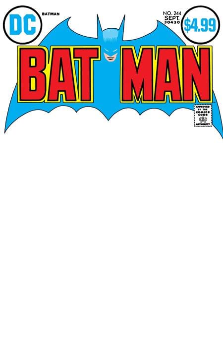 DC Comics NEW THIS WEEK BATMAN #244 FACSIMILE EDITION CVR B BLANK CARD STOCK VAR (VF/NM)