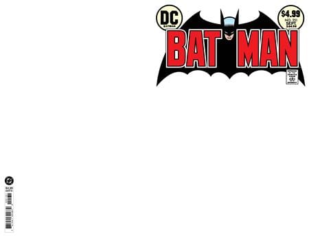 DC Comics NEW THIS WEEK BATMAN #251 FACSIMILE EDITION CVR B BLANK CARD STOCK VAR (VF/NM)