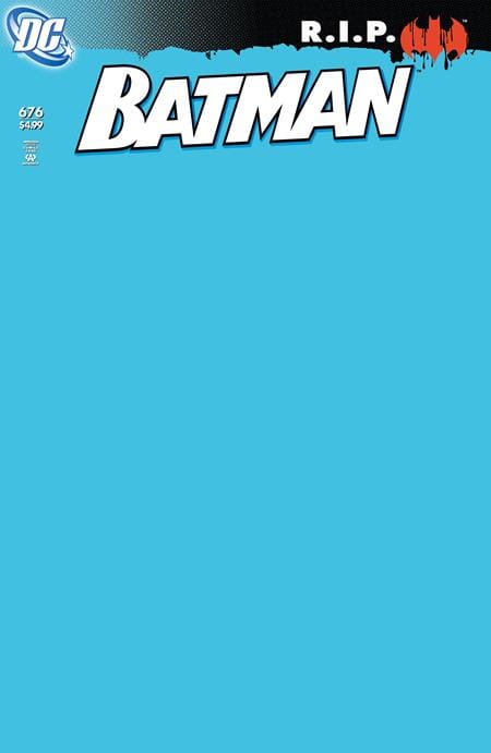 DC Comics NEW THIS WEEK BATMAN #676 FACSIMILE EDITION CVR C BLANK CARD STOCK VAR (VF/NM)