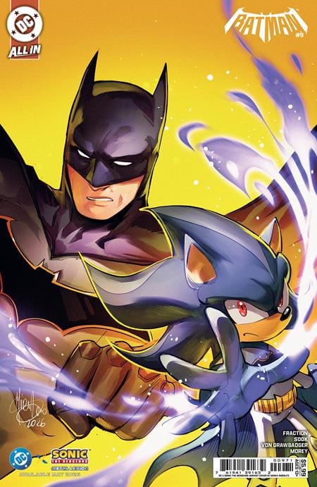 DC Comics NEW THIS WEEK BATMAN #9 CVR F MIRKA ANDOLFO DC X SONIC CARD STOCK VAR (VF/NM)