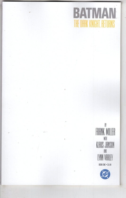 DC Comics NEW THIS WEEK BATMAN THE DARK KNIGHT RETURNS #1 (OF 4) FACSIMILE EDITION CVR E BLANK CARD STOCK VAR (VF/NM)