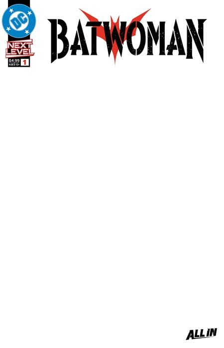 DC Comics NEW THIS WEEK BATWOMAN #1 CVR F BLANK CARD STOCK VAR (VF/NM)