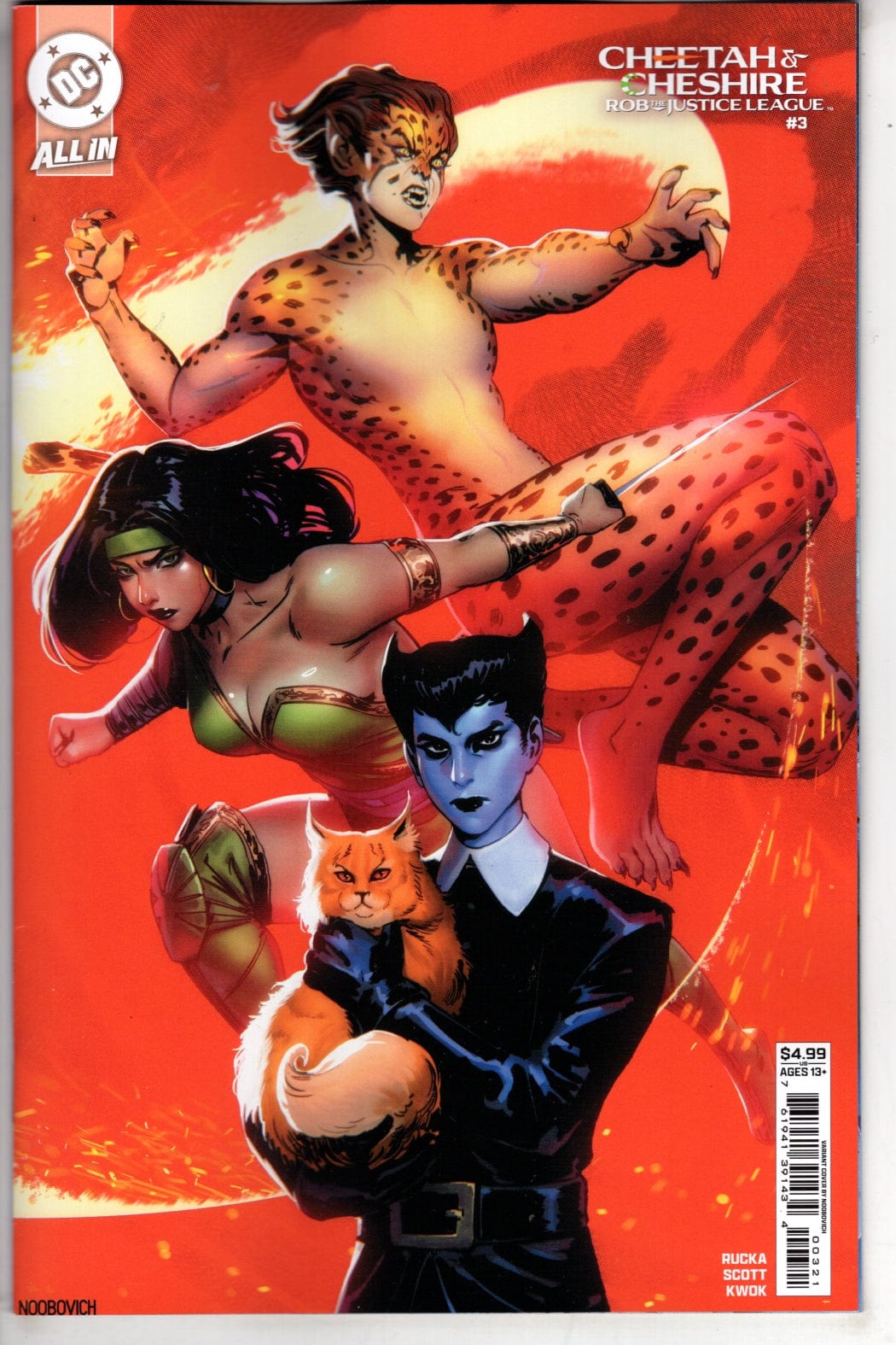 DC Comics NEW THIS WEEK CHEETAH AND CHESHIRE ROB THE JUSTICE LEAGUE #3 (OF 6) CVR C NOOBOVICH CARD STOCK VAR
