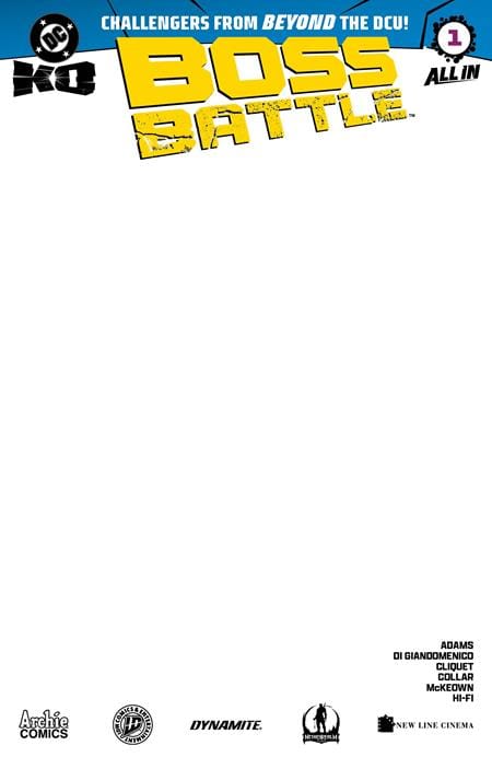 DC Comics NEW THIS WEEK DC K.O. BOSS BATTLE #1 (ONE SHOT) CVR H BLANK CARD STOCK VAR (VF/NM)