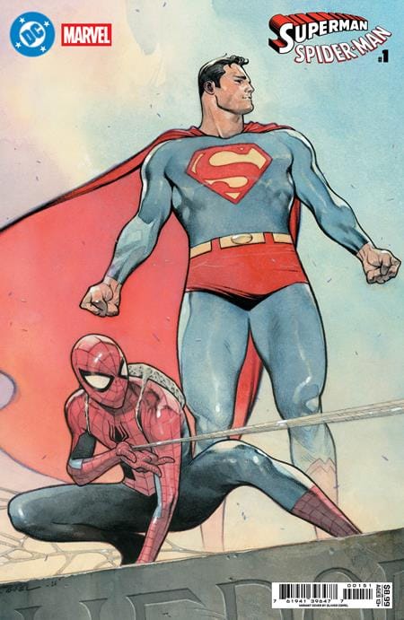 DC Comics NEW THIS WEEK DC MARVEL SUPERMAN SPIDER-MAN #1 (ONE SHOT) CVR E OLIVIER COIPEL CARD STOCK VAR (VF/NM)