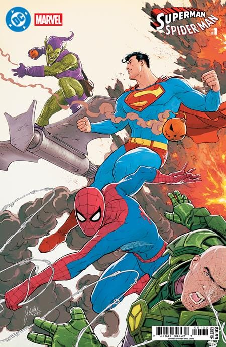 DC Comics NEW THIS WEEK DC MARVEL SUPERMAN SPIDER-MAN #1 (ONE SHOT) CVR J MIKEL JANIN SUPERMAN & SPIDER-MAN VS LEX LUTHOR & GREEN GOBLIN CARD STOCK VAR (VF/NM)