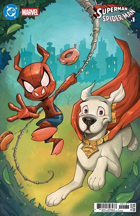 DC Comics NEW THIS WEEK DC MARVEL SUPERMAN SPIDER-MAN #1 (ONE SHOT) CVR W CHRISSIE ZULLO KRYPTO & SPIDER-HAM CARD STOCK VAR (VF/NM)