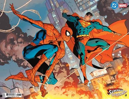 DC Comics NEW THIS WEEK DC MARVEL SUPERMAN SPIDER-MAN #1 (ONE SHOT) CVR X INSIGNIA MASH-UP LOGO CARD STOCK VAR (VF/NM)