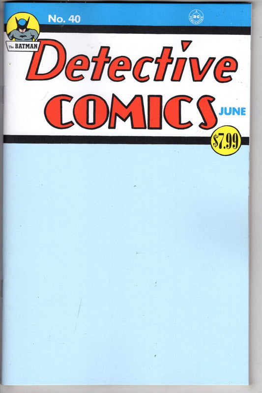 DC Comics NEW THIS WEEK DETECTIVE COMICS #40 FACSIMILE EDITION CVR C BLANK VAR
