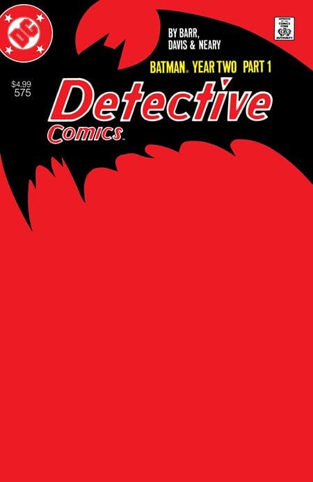 DC Comics NEW THIS WEEK DETECTIVE COMICS #575 FACSIMILE EDITION CVR C BLANK CARD STOCK VAR (YEAR TWO PART 1 OF 4) (VF/NM)
