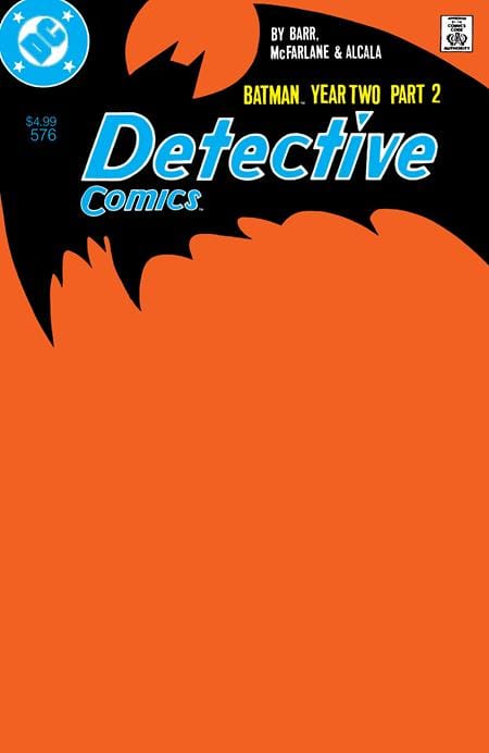 DC Comics NEW THIS WEEK DETECTIVE COMICS #576 FACSIMILE EDITION CVR B BLANK (VF/NM)