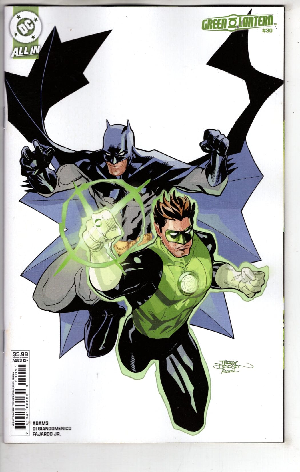 DC Comics NEW THIS WEEK GREEN LANTERN #30 CVR B TERRY DODSON & RACHEL DODSON CARD STOCK VAR