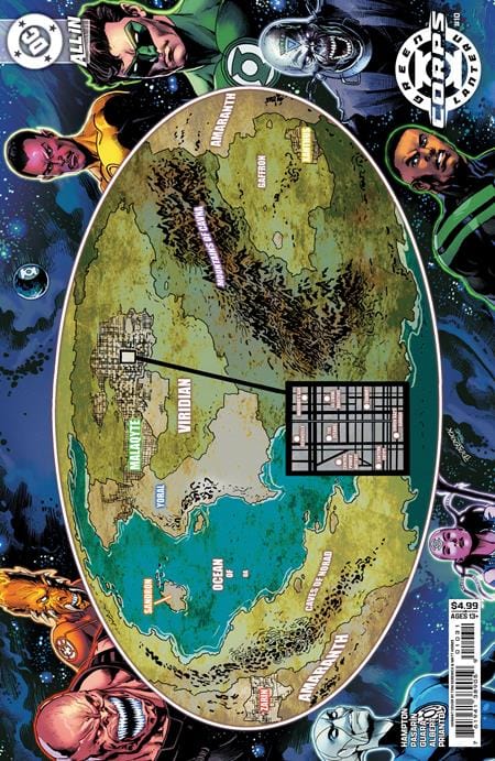 DC Comics NEW THIS WEEK GREEN LANTERN CORPS #10 CVR C TOM DERENICK MAP OF OA CARD STOCK VAR [VF/NM]