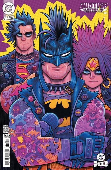 DC Comics NEW THIS WEEK JUSTICE LEAGUE UNLIMITED #15 CVR G DAN HIPP PUNK ROCK CARD STOCK VAR (DC K.O.) (VF/NM)