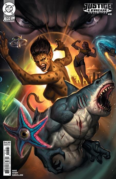 DC Comics NEW THIS WEEK JUSTICE LEAGUE UNLIMITED #18 CVR E AARON BARTLING THINGS TO COME CARD STOCK VAR (DC K.O.) (VF/NM)