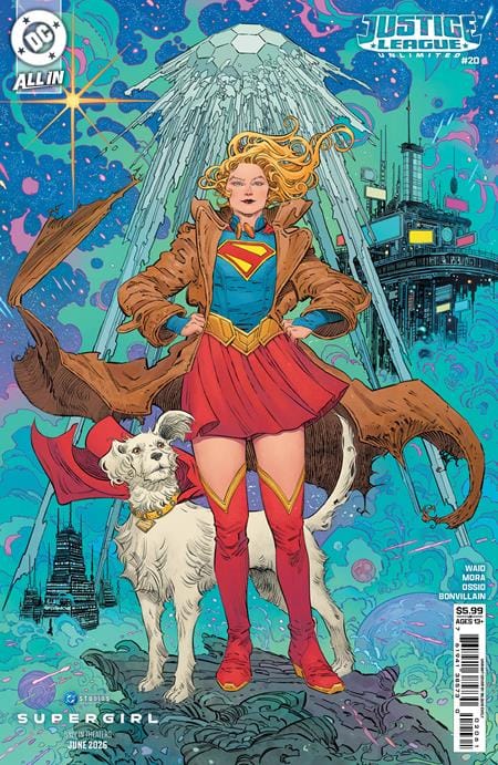 DC Comics NEW THIS WEEK JUSTICE LEAGUE UNLIMITED #20 CVR F BILQUIS EVELY SUPERGIRL MOVIE CARD STOCK VAR (VF/NM)