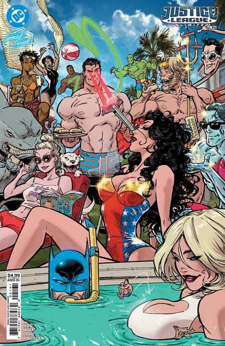 DC Comics NEW THIS WEEK JUSTICE LEAGUE UNLIMITED #21 CVR F KAARE ANDREWS SWIMSUIT CARD STOCK VAR (VF/NM)