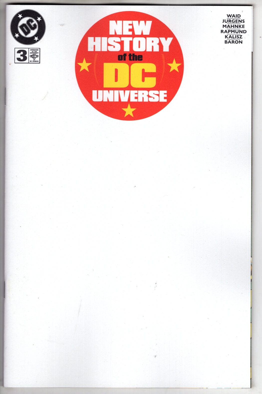 DC Comics NEW THIS WEEK NEW HISTORY OF THE DC UNIVERSE #3 (OF 4) CVR F BLANK VAR