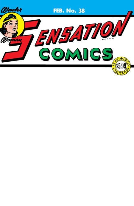 DC Comics NEW THIS WEEK SENSATION COMICS #38 FACSIMILE EDITION CVR C BLANK VAR