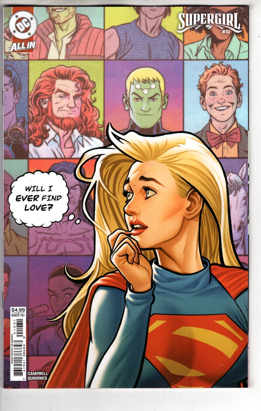 DC Comics NEW THIS WEEK SUPERGIRL #10 CVR C JOE QUINONES CARD STOCK VAR (VF/NM)