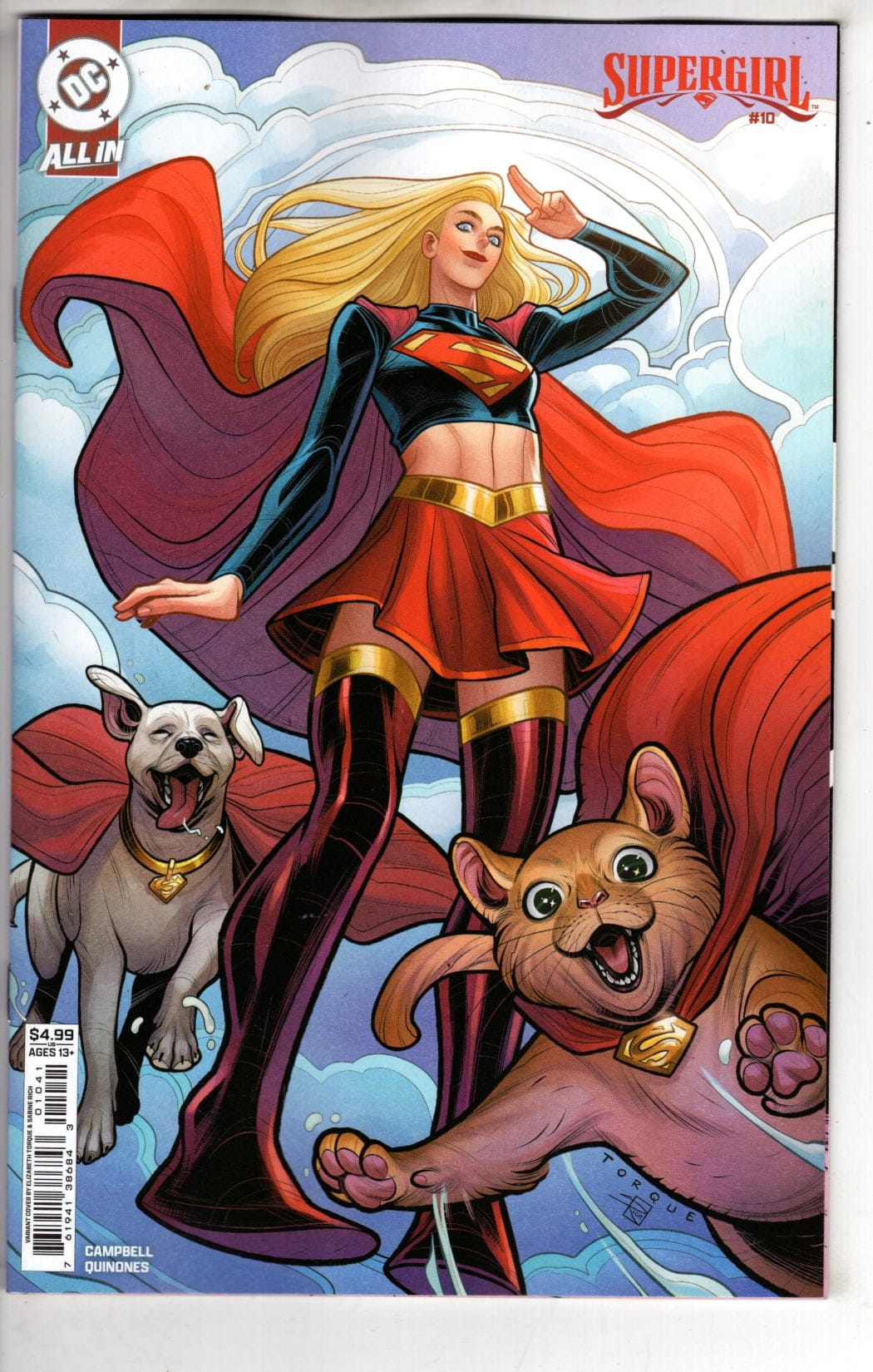 DC Comics NEW THIS WEEK SUPERGIRL #10 CVR D ELIZABETH TORQUE CARD STOCK VAR (VF/NM)