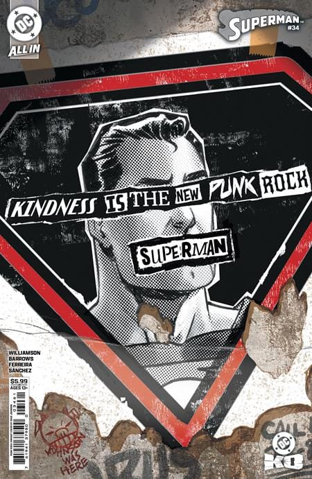 DC Comics NEW THIS WEEK SUPERMAN #34 CVR F DAVE JOHNSON PUNK ROCK CARD STOCK VAR (DC K.O.) (VF/NM)