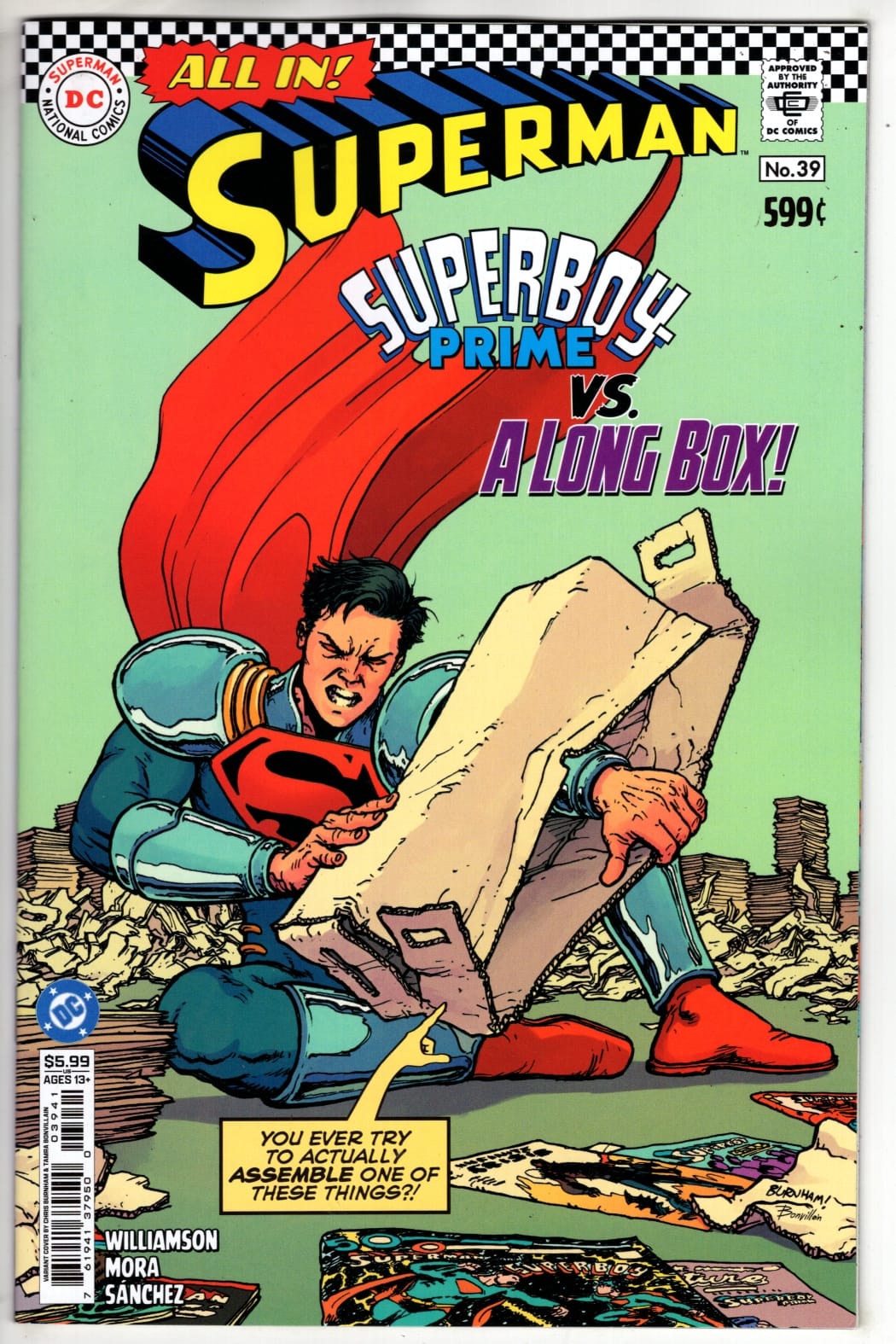 DC Comics NEW THIS WEEK SUPERMAN #39 CVR D CHRIS BURNHAM CARD STOCK VAR (THE REIGN OF THE SUPERBOYS) (VF/NM)