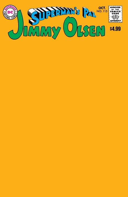 DC Comics NEW THIS WEEK SUPERMANS PAL JIMMY OLSEN #115 FACSIMILE EDITION CVR B BLANK CARD STOCK VAR (VF/NM)