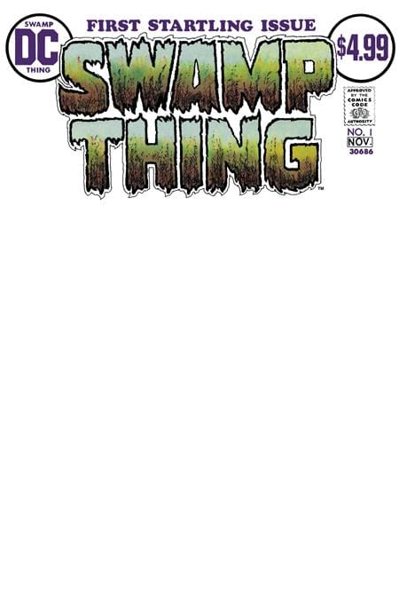 DC Comics NEW THIS WEEK SWAMP THING #1 FACSIMILE EDITION CVR D BLANK CARD STOCK VAR (VF/NM)