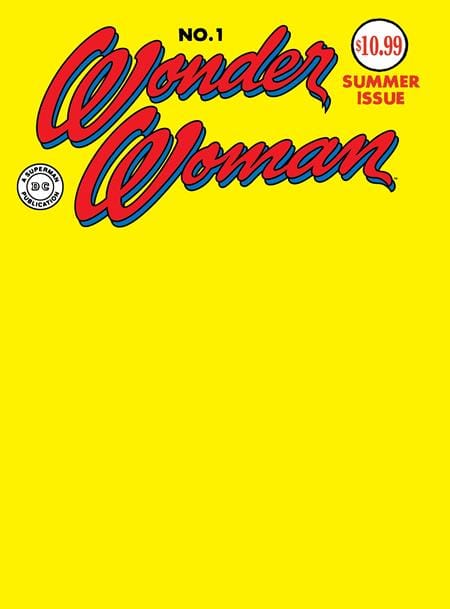 DC Comics NEW THIS WEEK WONDER WOMAN #1 FACSIMILE EDITION CVR B BLANK CARD STOCK VAR (2026 EDITION) (VF/NM)