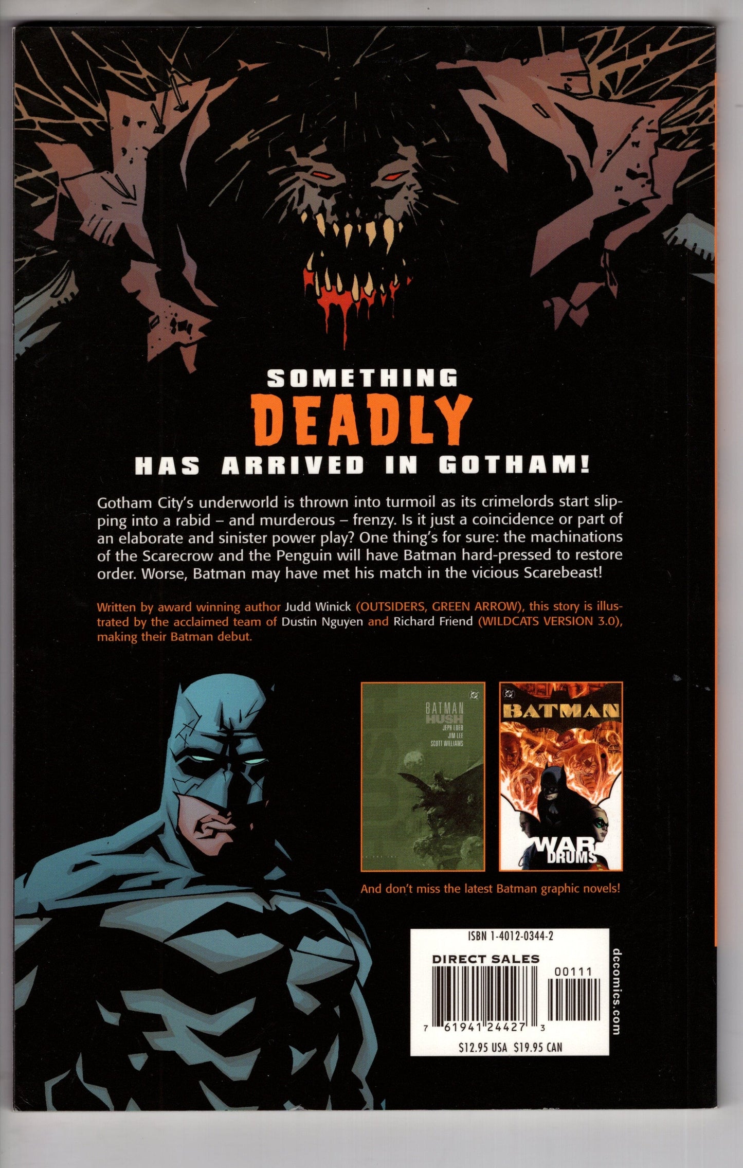 DC COMICS TRADE Batman As The Crow Flies TPB