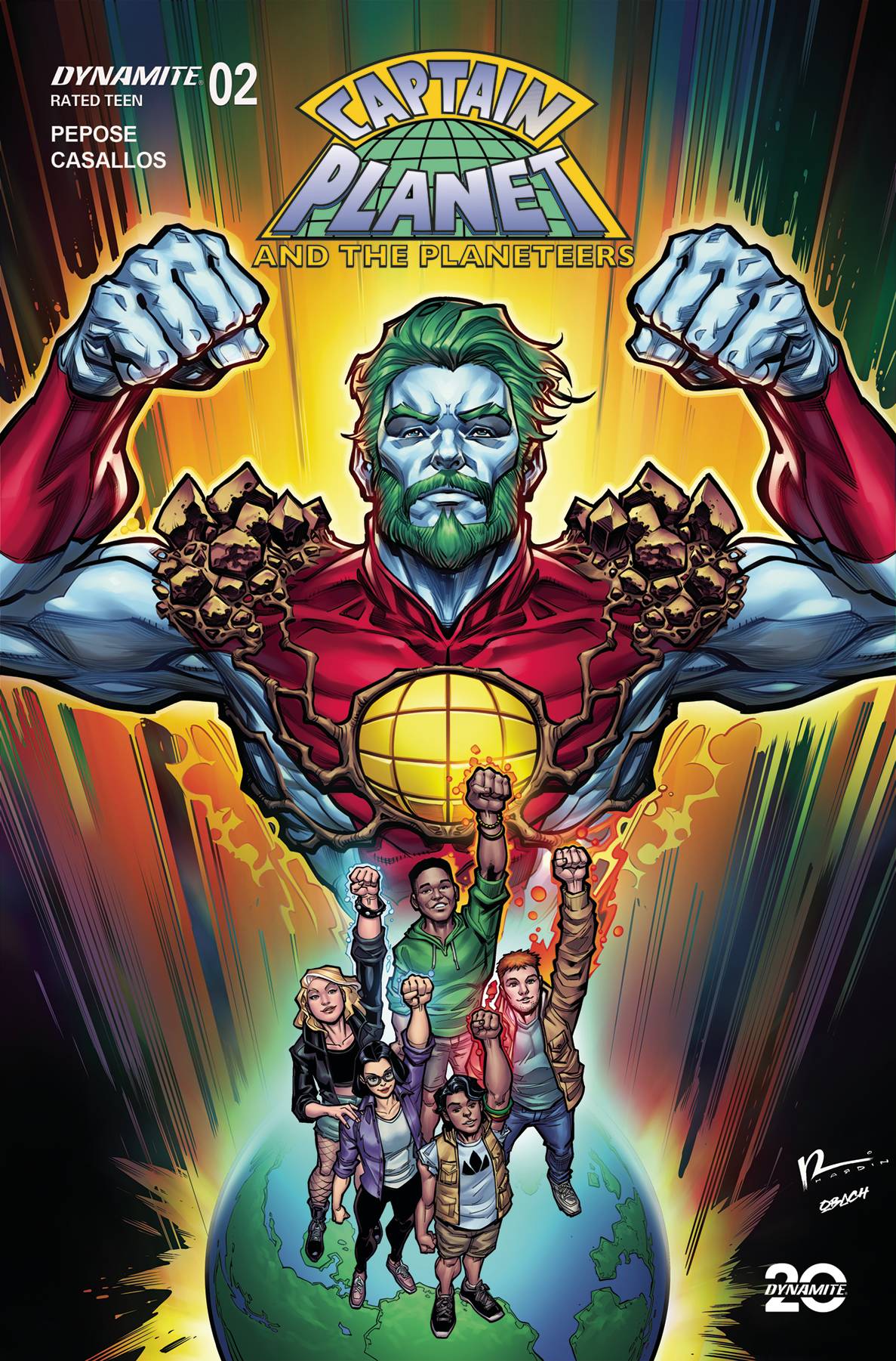 DYNAMITE COMIC BOOK CAPTAIN PLANET #2 CVR A CHAD HARDIN