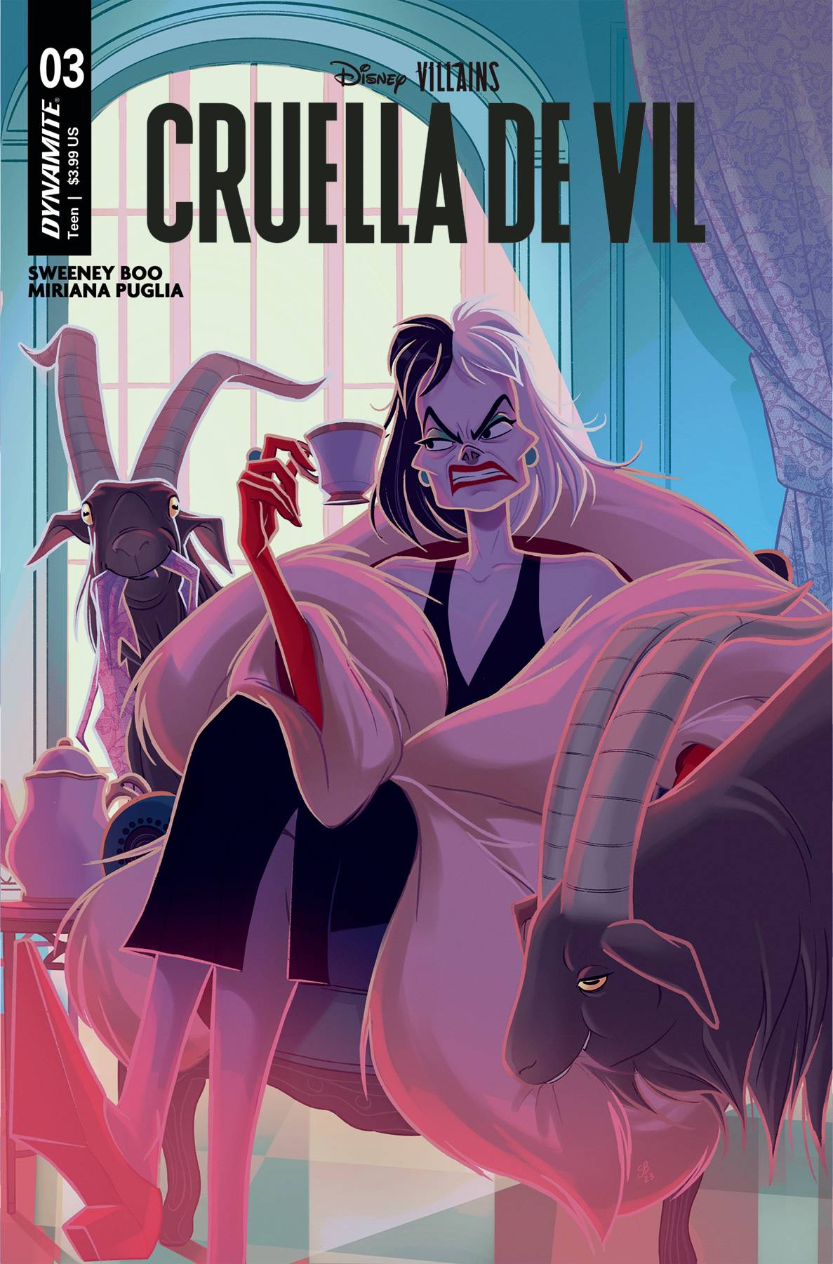 DYNAMITE COMIC BOOK DISNEY VILLAINS CRUELLA DE VIL #3 CVR A BOO (DAMAGED COPY)